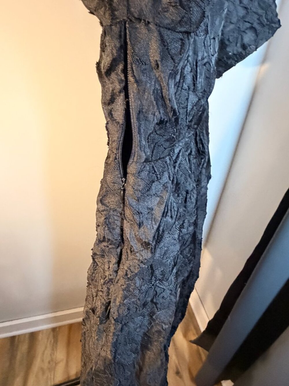 Altar'd State Black Floral Puff Sleeve Mini Dress - Picture 3 of 6